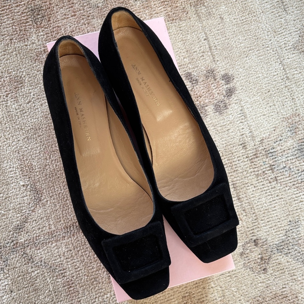 Ann Mashburn Buckle Shoe in Black Suede - Picture 4 of 15